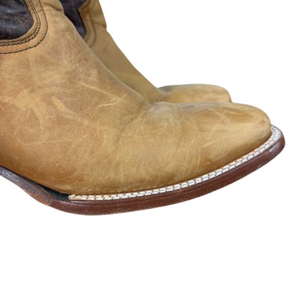 Chaparral Embroidered Womens Western Cowgirl Boots Floral Brown Square Toe sz 10 - Picture 14 of 16